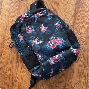 Vera Bradley Black and Pink Floral Backpack